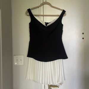 BNWT black and white off the shoulder dress